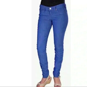 True Religion Shannon Corduroy Skinny Pants Periwinkle Blue Size 27